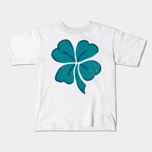 Green Clover Shamrock Drawing Kids T-Shirt